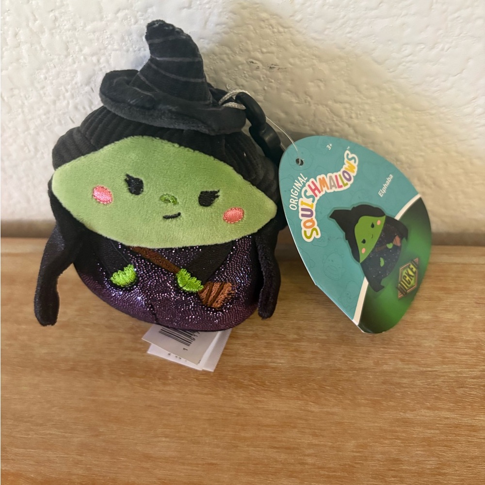 Squishmallows Green and Purple  key chain wicked